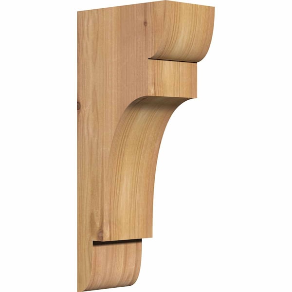 Ekena Millwork New Brighton Smooth Corbel, Western Red Cedar, 3 1/2"W x 6"D x 14"H COR04X06X14NEB00SWR - main